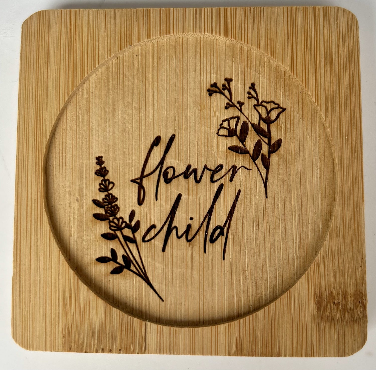 4x4 Bamboo Coaster Personalization Available! 