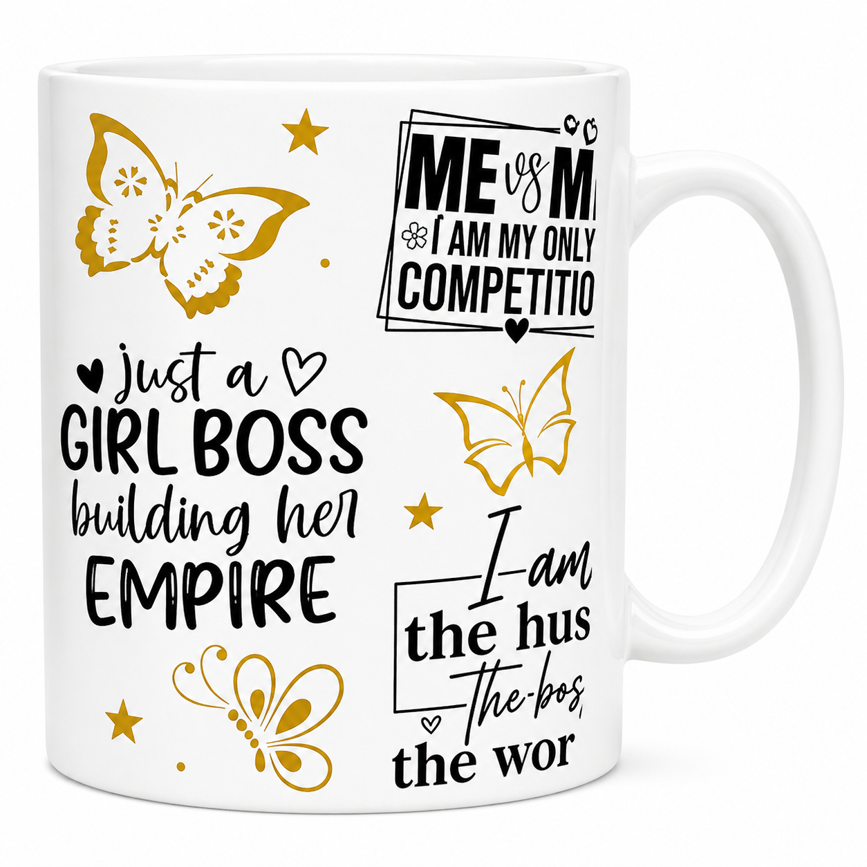 Boss Lady Empowerment Coffee Mug – Girl Boss Building Her Empire Inspirational Coffee Cup 11oz.
