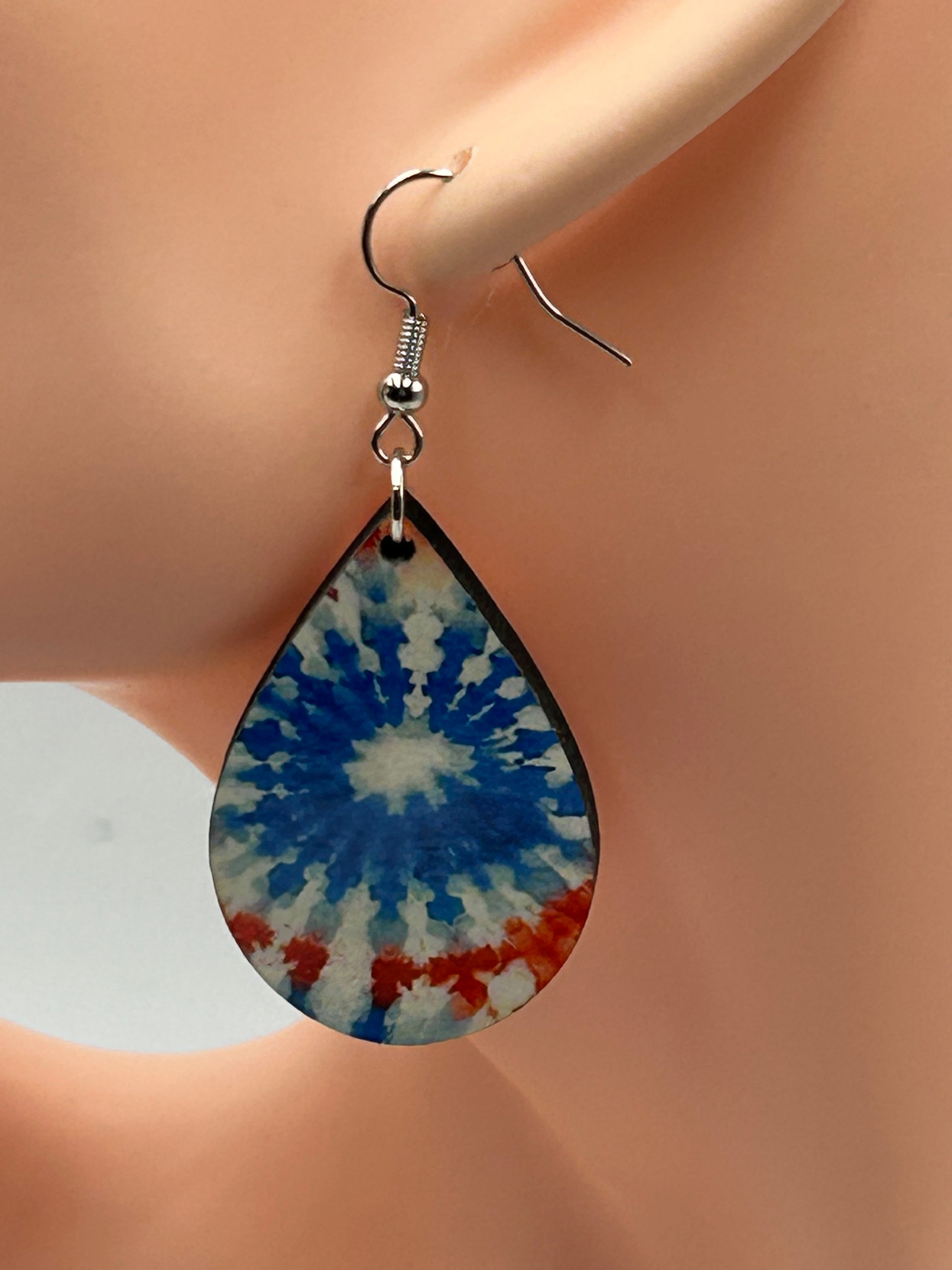 Fourth of July Earrings – Patriotic Red White Blue Statement Earrings | Mad Jan’s Menagerie
