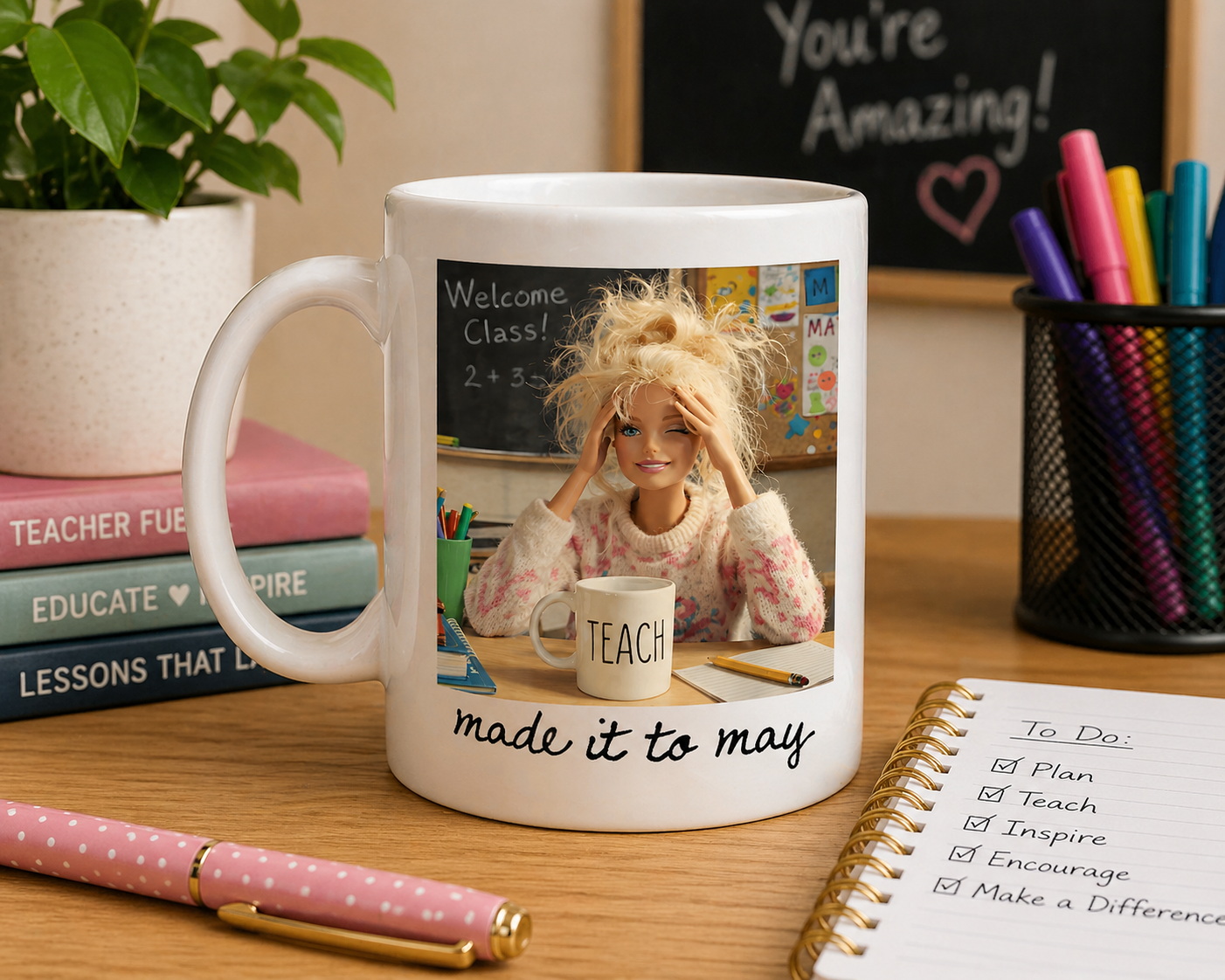 Teacher Appreciation Mug – 11oz Funny Coffee Mug – End of Year Teacher Gift – Classroom Gift Idea – Mad Jan’s Menagerie