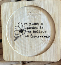 Load image into Gallery viewer, 4” Bamboo Coasters w/QUOTE
