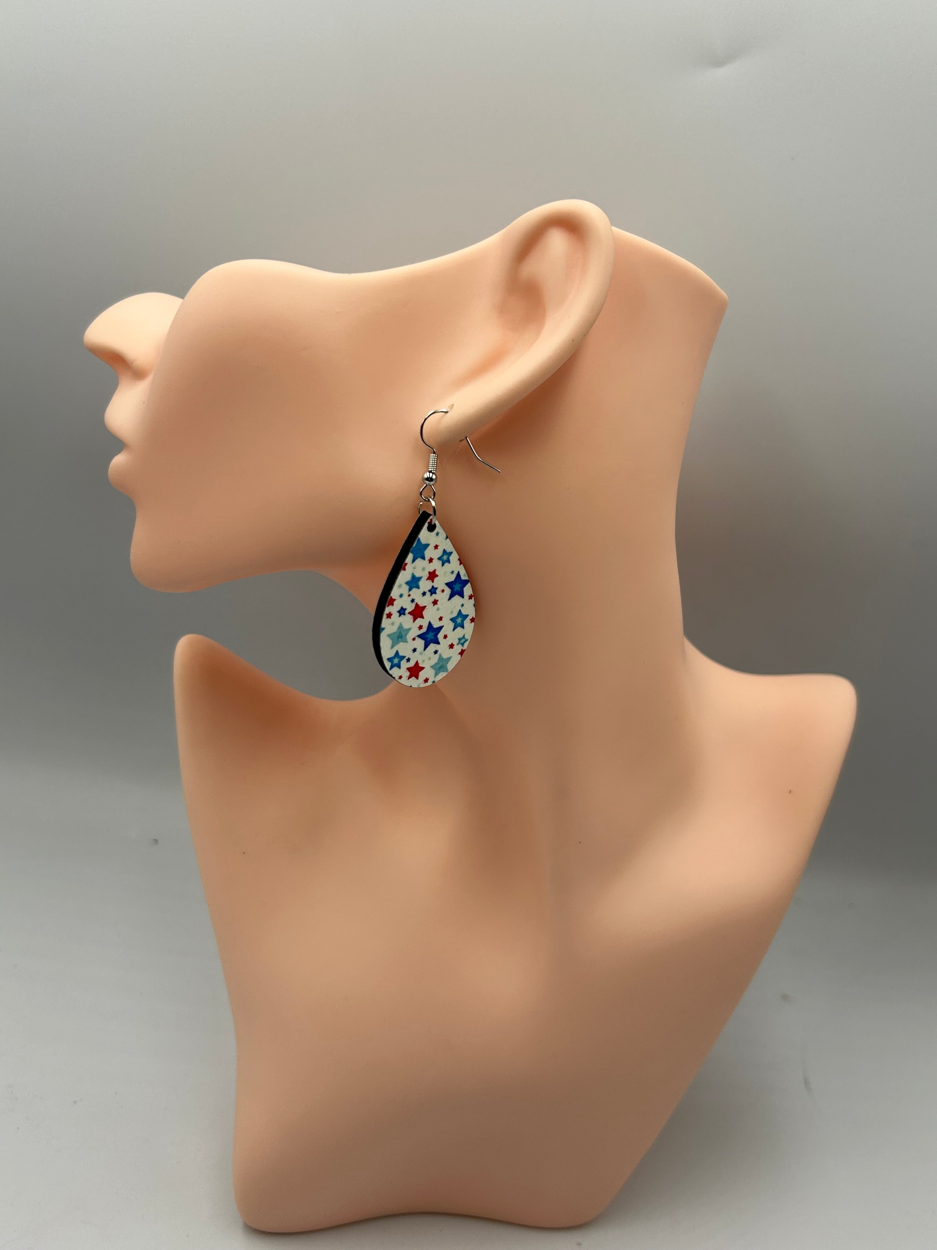 Fourth of July Earrings – Patriotic Red White Blue Statement Earrings | Mad Jan’s Menagerie