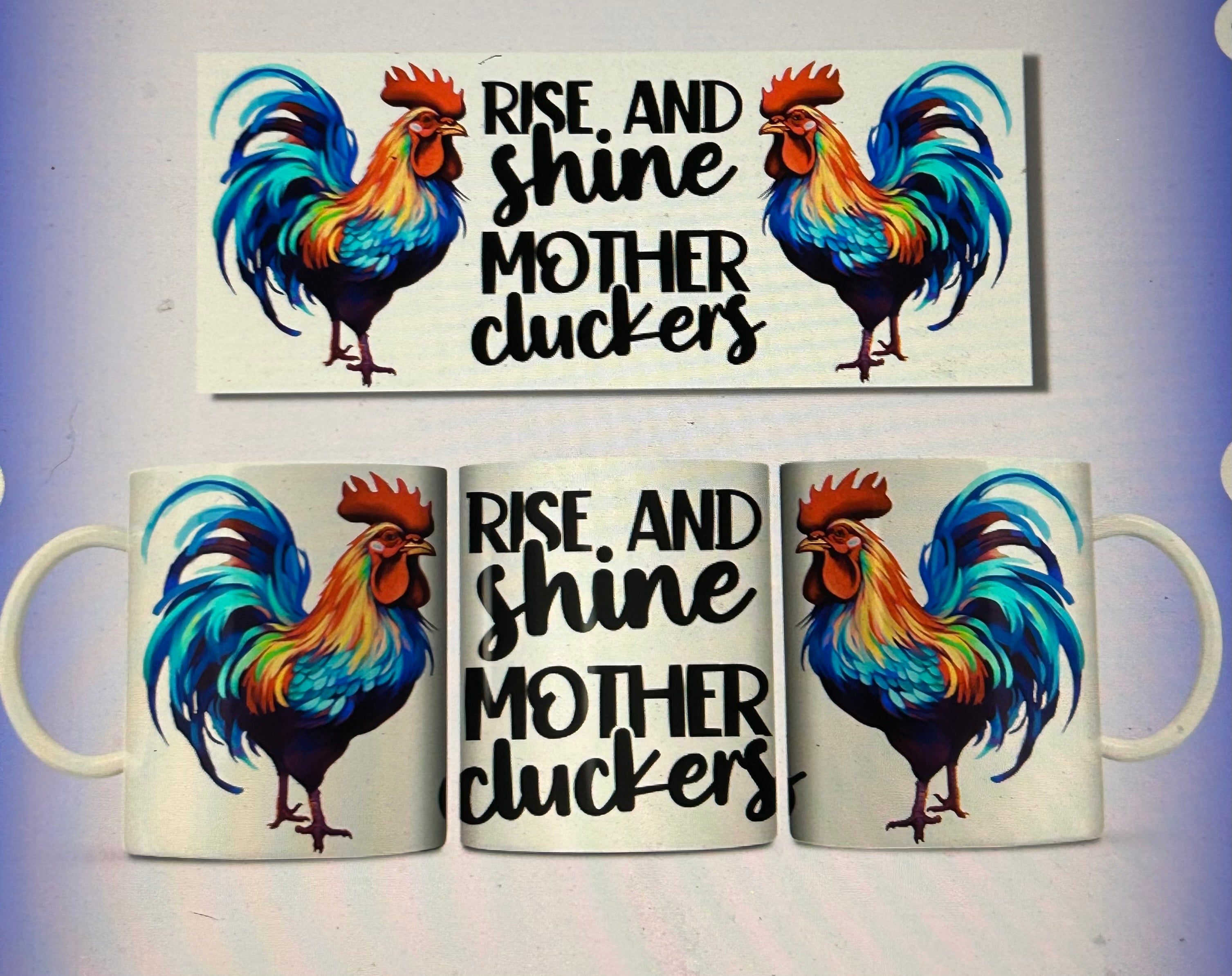 Rise and Shine Mother Clucker Funny Chicken Coffee Mug – Rooster Farmhouse Cup