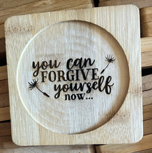 Load image into Gallery viewer, 4” Bamboo Coasters w/QUOTE
