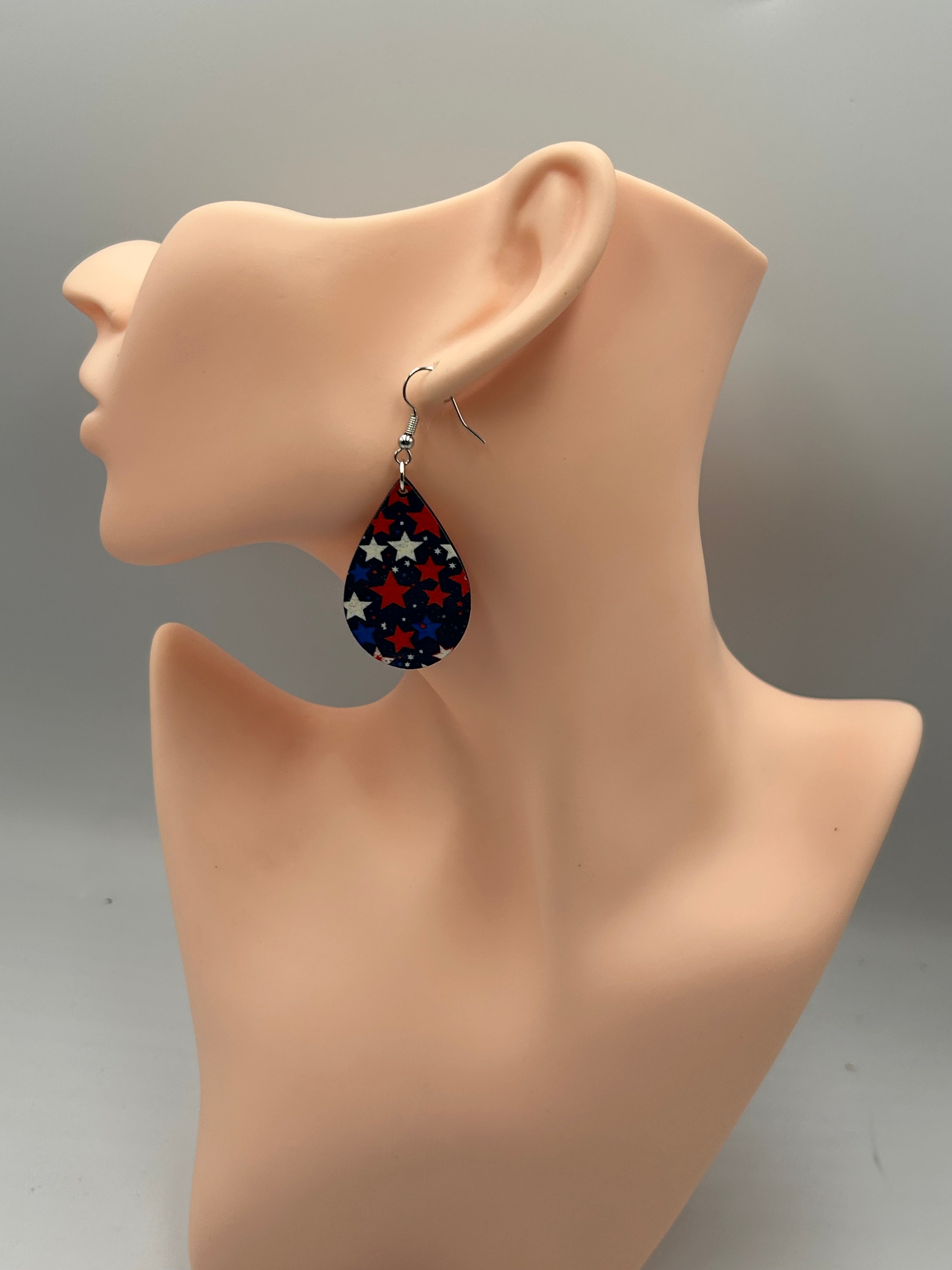 Fourth of July Earrings – Patriotic Red White Blue Statement Earrings | Mad Jan’s Menagerie