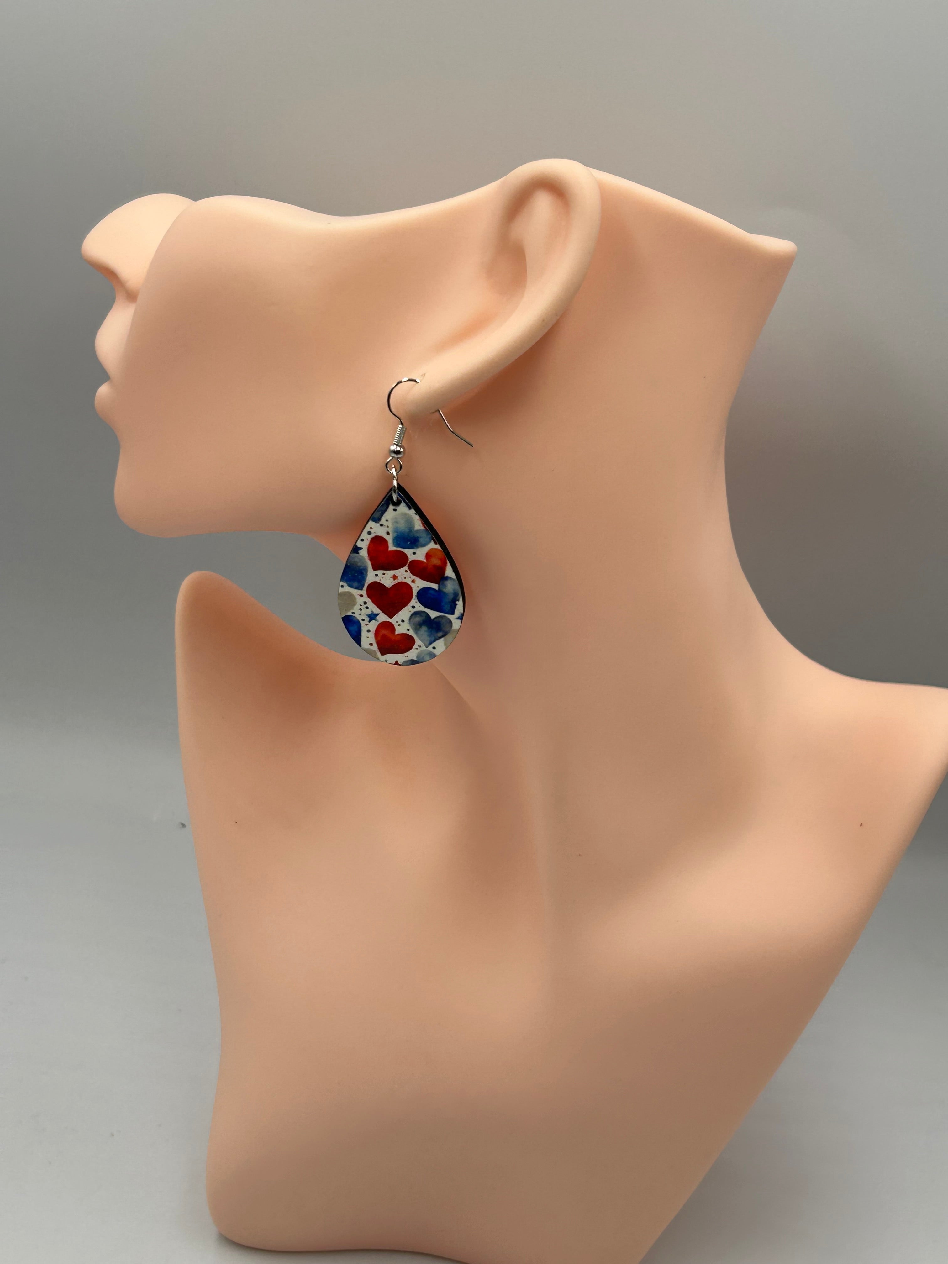 Fourth of July Earrings – Patriotic Red White Blue Statement Earrings | Mad Jan’s Menagerie