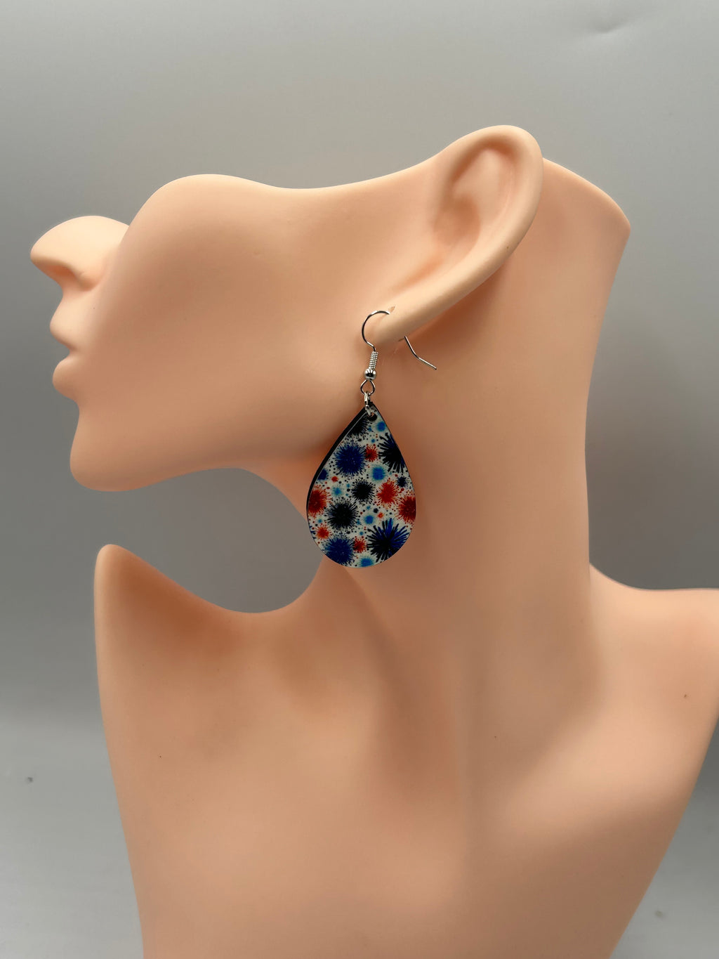 Fourth of July Earrings – Patriotic Red White Blue Statement Earrings | Mad Jan’s Menagerie