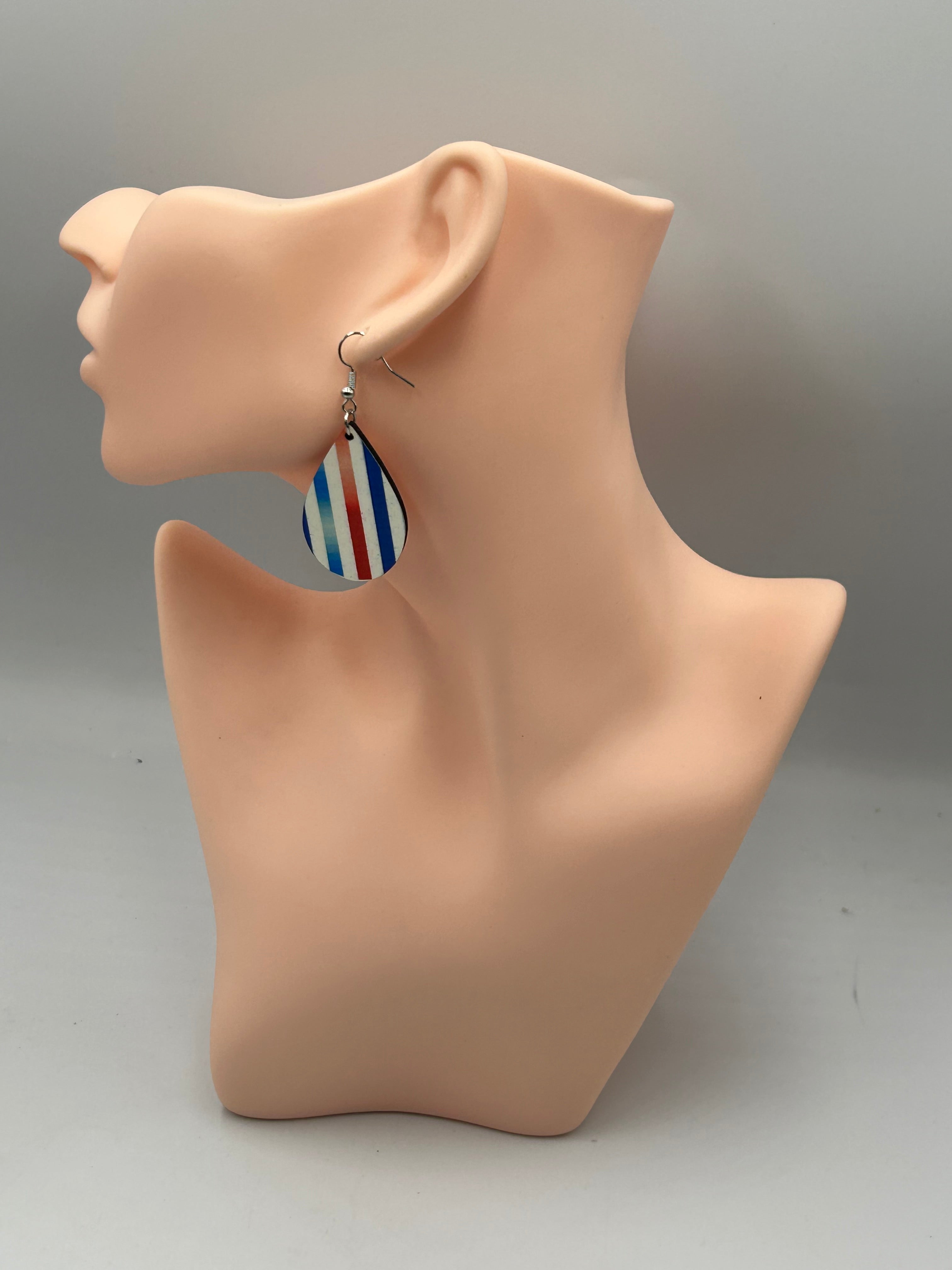 Fourth of July Earrings – Patriotic Red White Blue Statement Earrings | Mad Jan’s Menagerie