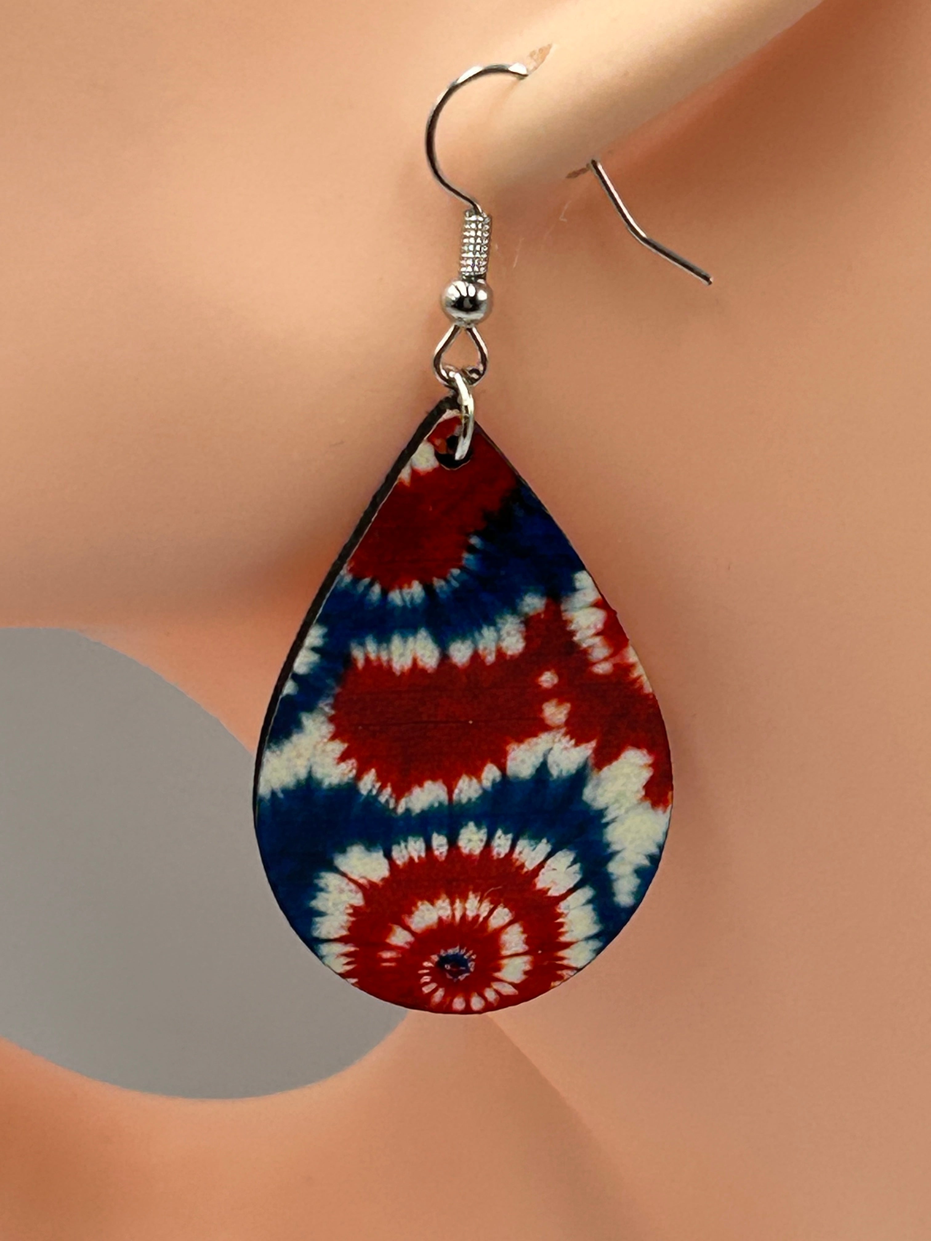 Fourth of July Earrings – Patriotic Red White Blue Statement Earrings | Mad Jan’s Menagerie