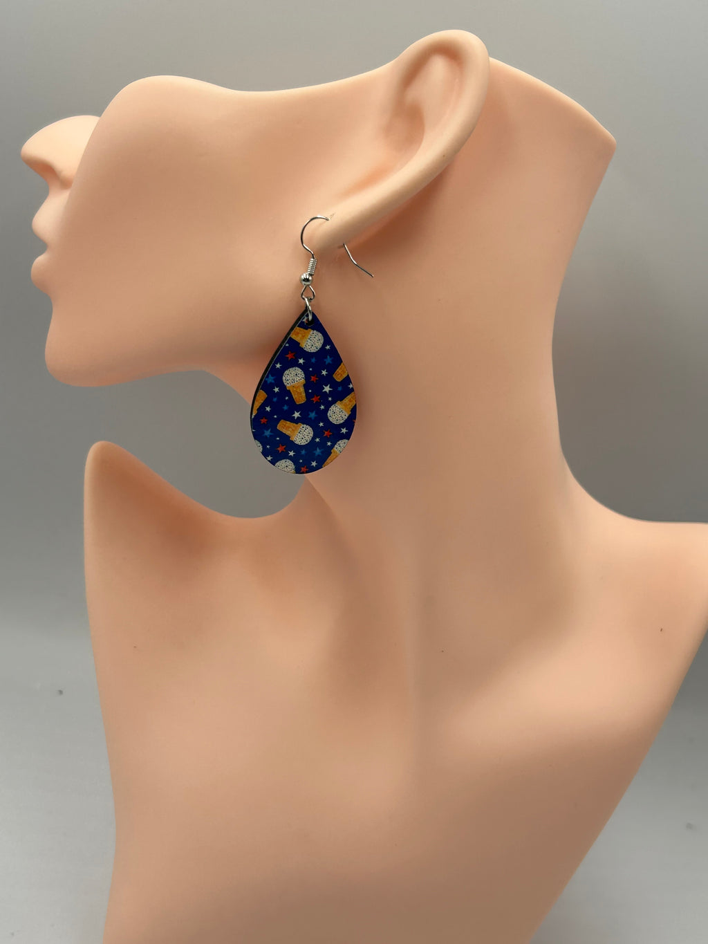 Fourth of July Earrings – Patriotic Red White Blue Statement Earrings | Mad Jan’s Menagerie