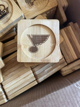 Load image into Gallery viewer, 4” Bamboo Coasters w/QUOTE
