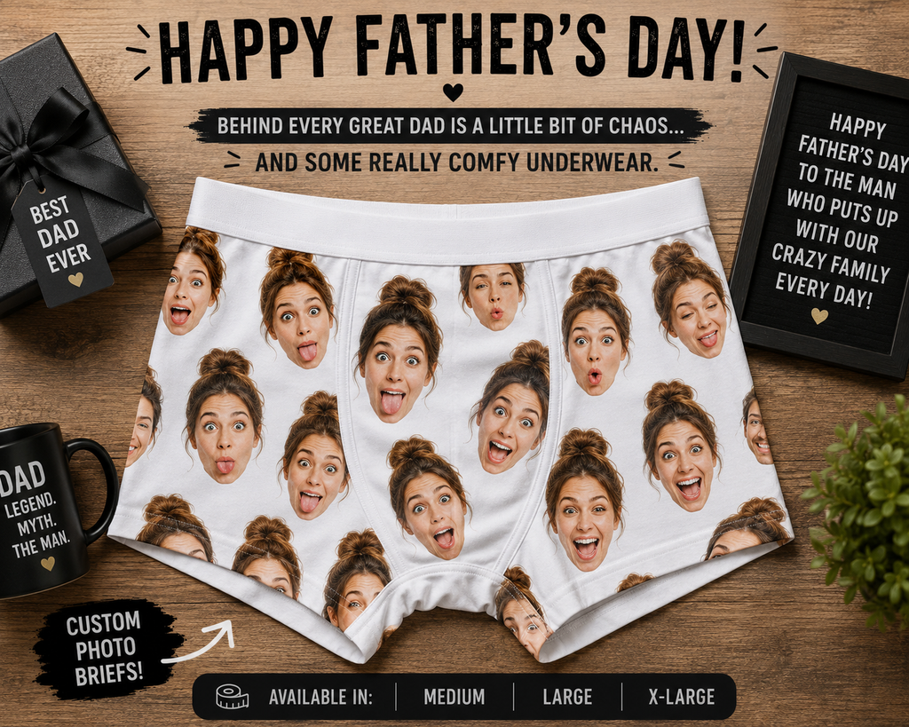 Funny Custom Face Boxer Briefs for Men – Personalized Photo Underwear Gift for Him – Mad Jan’s