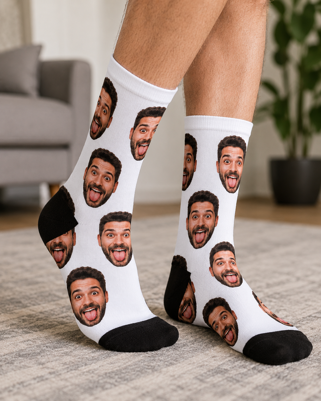 Custom Photo Socks – Funny Personalized Face Socks Gift for Men & Women – Custom Novelty Crew Socks – Mad Jan’s