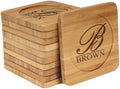 Personalized Wedding Coasters Set of 4 | Last Name & Wedding Date | Custom Engraved Gift | Mad Jan’s