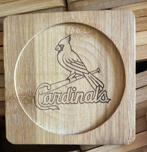 Load image into Gallery viewer, 4” Bamboo Coasters w/QUOTE
