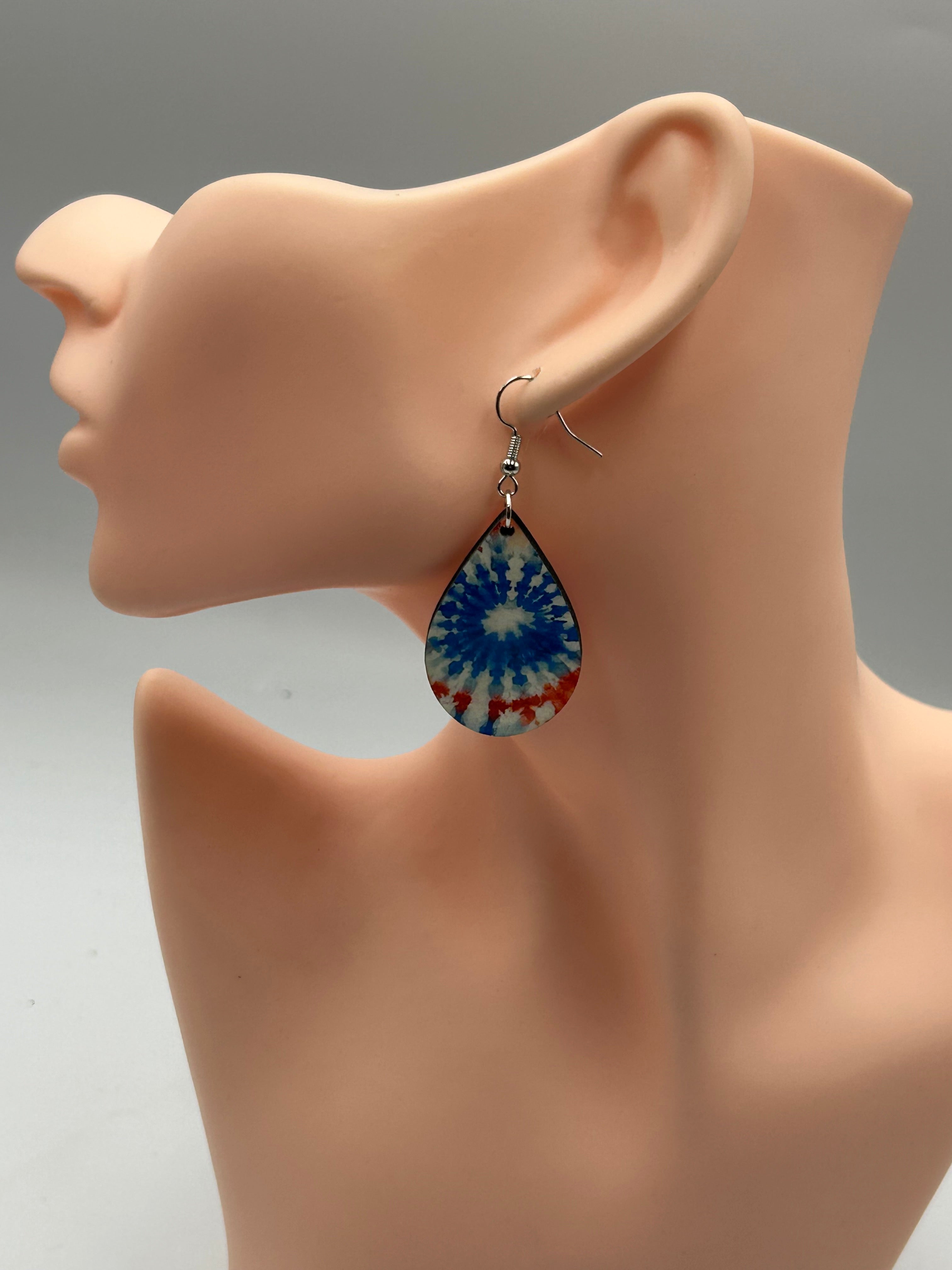 Fourth of July Earrings – Patriotic Red White Blue Statement Earrings | Mad Jan’s Menagerie