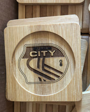 Load image into Gallery viewer, 4” Bamboo Coasters w/QUOTE
