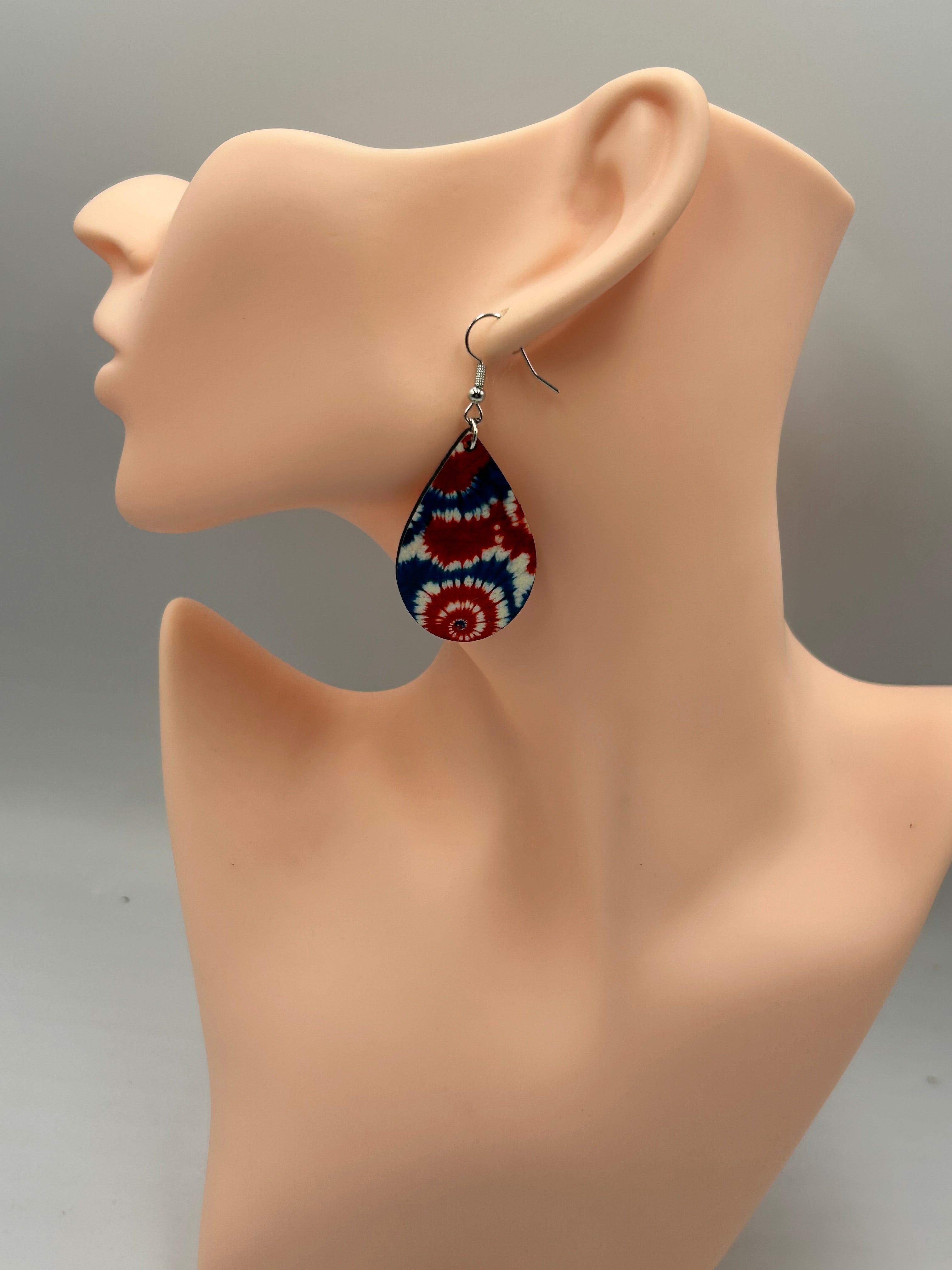 Fourth of July Earrings – Patriotic Red White Blue Statement Earrings | Mad Jan’s Menagerie