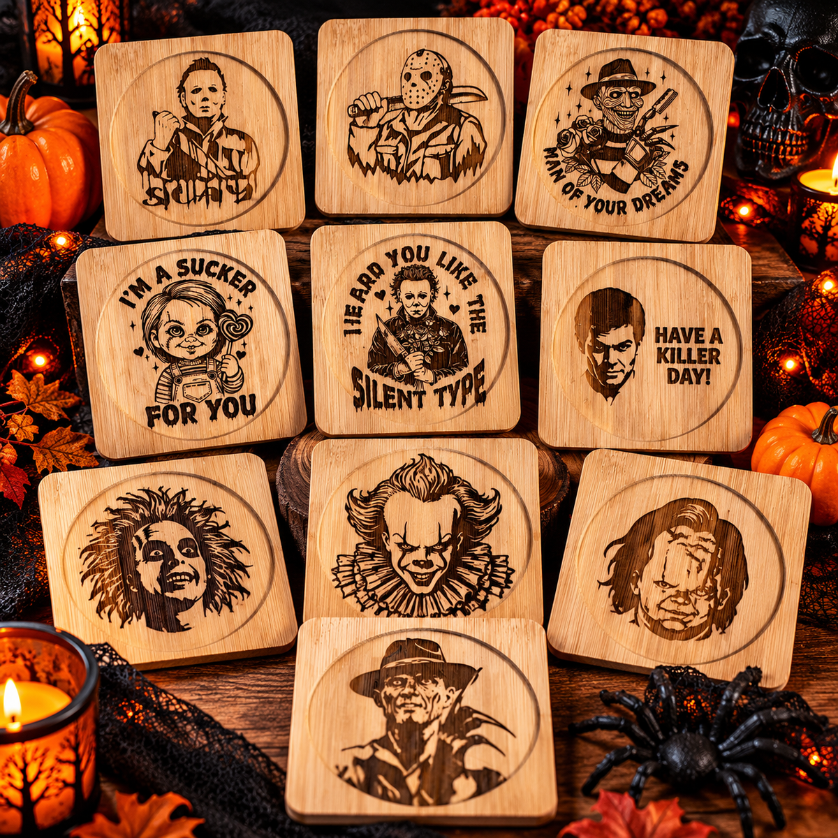 Halloween Horror Coasters – Spooky Drink Coasters | Mad Jan’s Menagerie