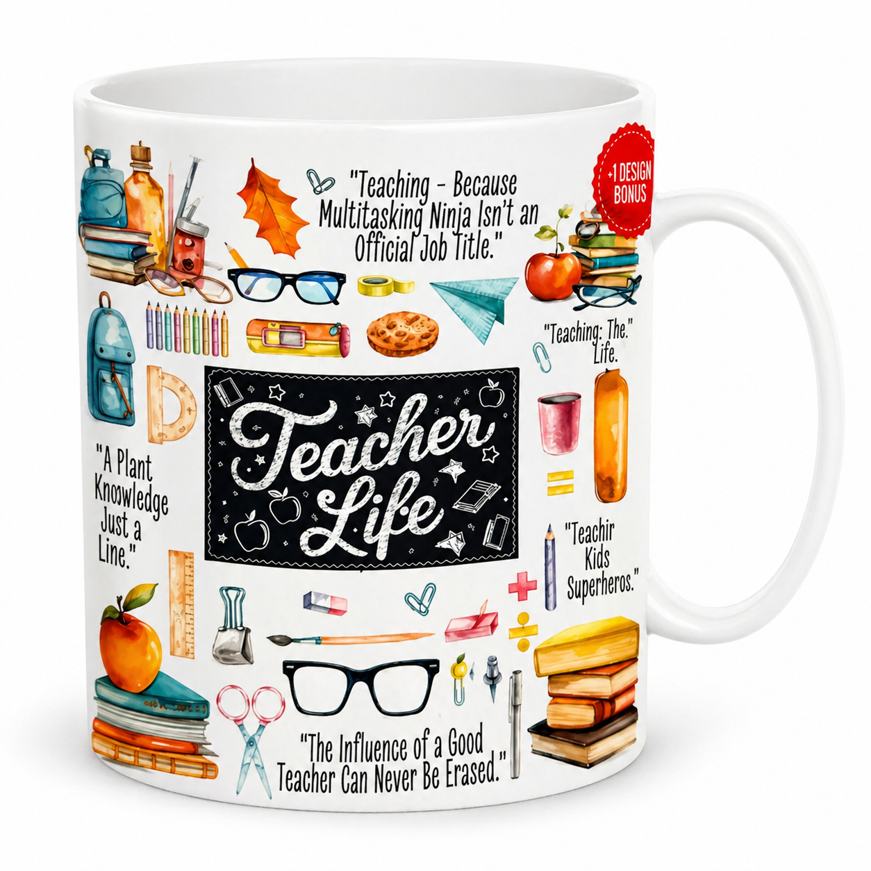 Teacher Appreciation Mug – 11oz Funny Coffee Mug – End of Year Teacher Gift – Classroom Gift Idea – Mad Jan’s Menagerie