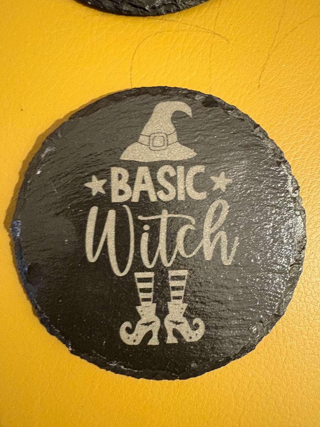 Halloween Engraved Slate Coasters – 3.5” x 4” | Limited Edition | Mad Jan’s Menagerie