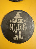 Halloween Engraved Slate Coasters – 3.5” x 4” | Limited Edition | Mad Jan’s Menagerie