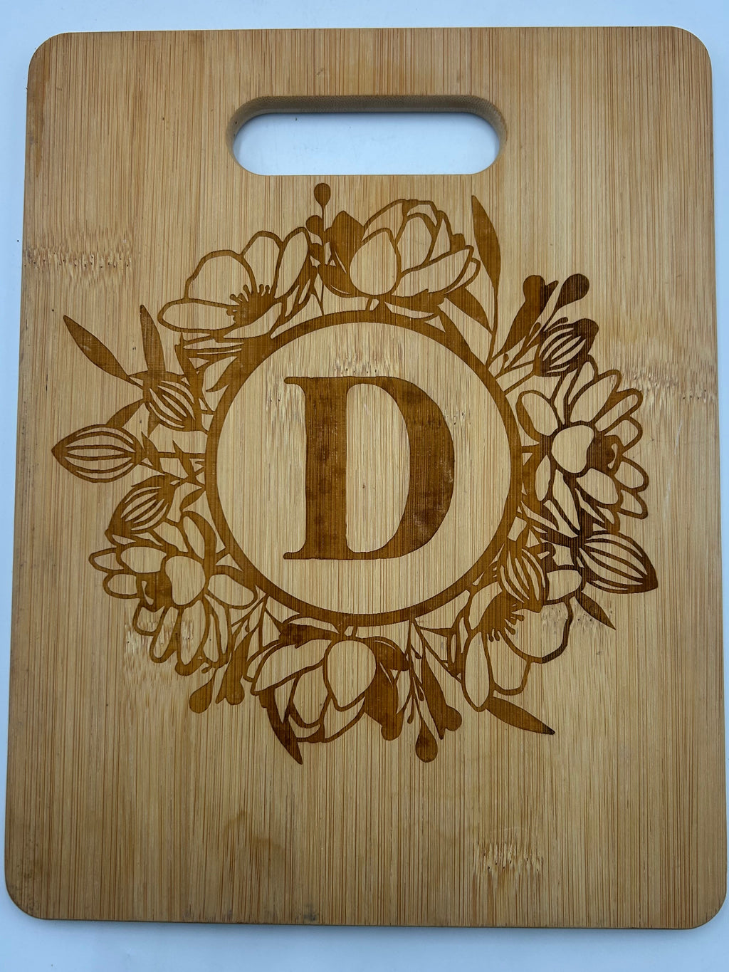 Personalized Wedding Decor Board 11x9 | Monogram Floral Wreath | Mad Jan’s