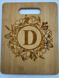 Personalized Wedding Decor Board 11x9 | Monogram Floral Wreath | Mad Jan’s