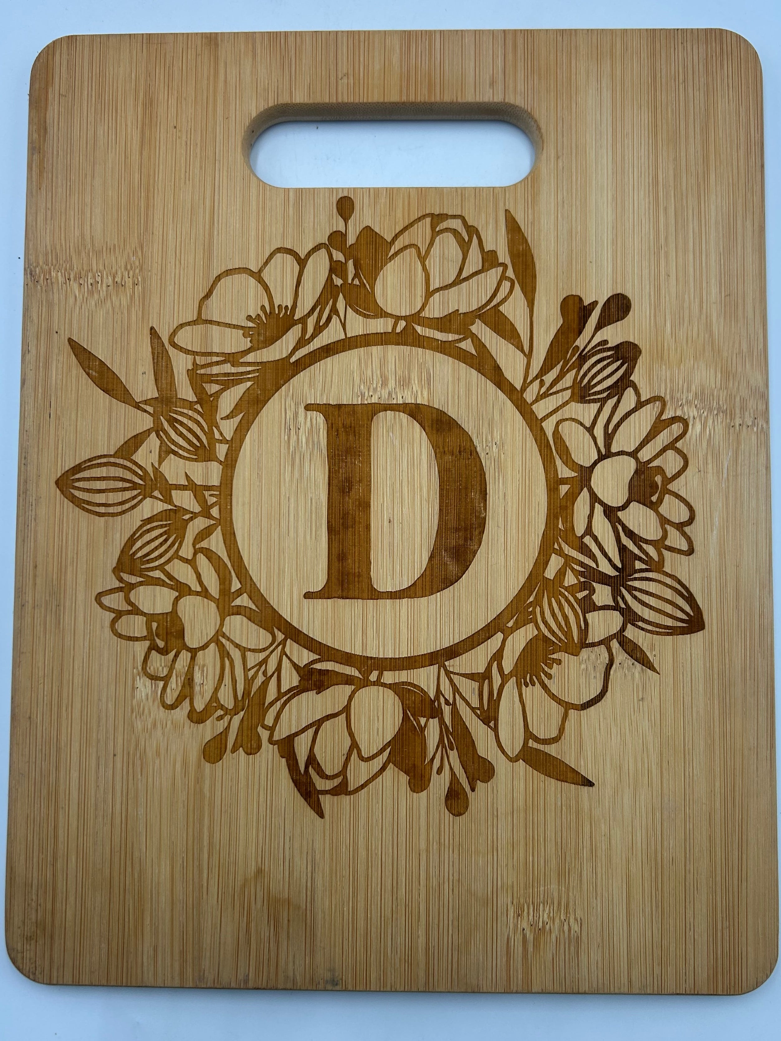 Personalized Wedding Decor Board 11x9 | Monogram Floral Wreath | Mad Jan’s