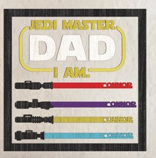 Best Dad in the Galaxy Wood Sign – I Am Their Father Star Wars Inspired Father’s Day Gift – Laser Engraved Dad Décor – Mad Jan’s