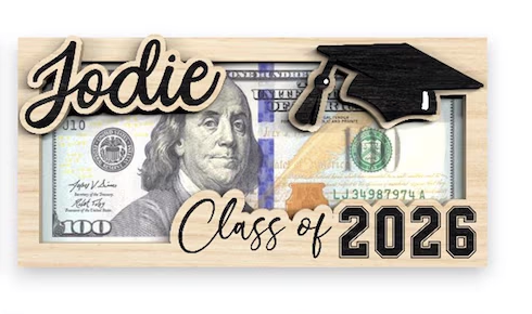 Custom Graduation Money Tower Gift Personalized Cash Holder Name & Year | Mad Jan’s