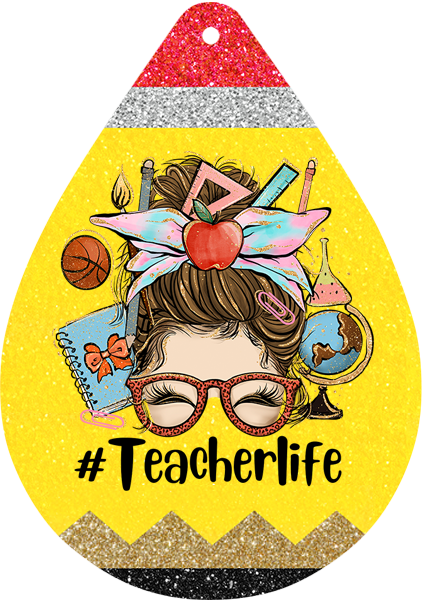 Teacher Life Teardrop Earrings – Cute Lightweight Teacher Gift Jewelry | Mad Jan’s