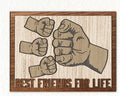 Personalized Dad Fist Bump Wood Sign – Best Friends for Life Father’s Day Gift – Laser Engraved Family Plaque – Mad Jan’s