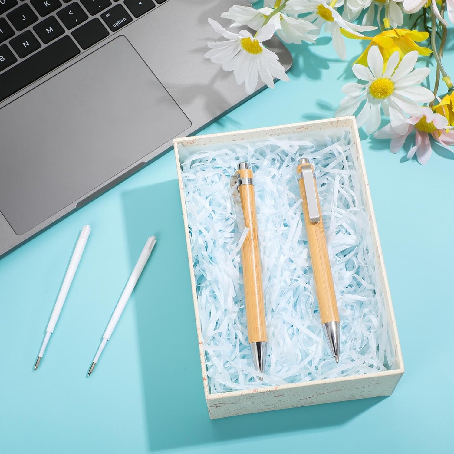 Personalized Engraved Bamboo Teacher Appreciation Pen – Custom Name Wooden Ballpoint Pen Gift for Teacher, Coworker, Student | Mad Jan’s